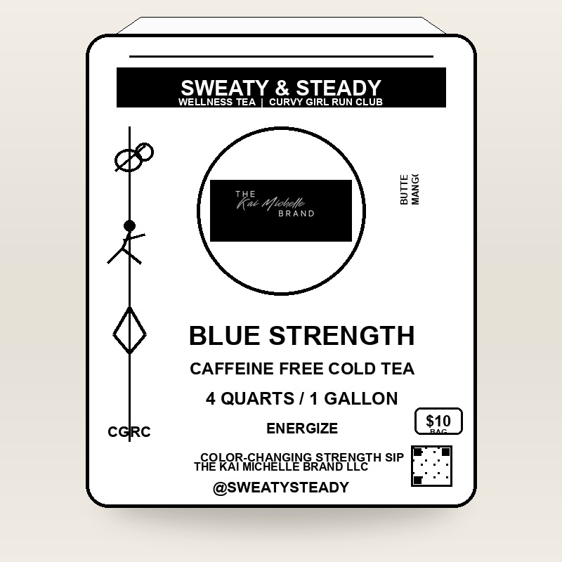 Blue Strength wellness tea pouch